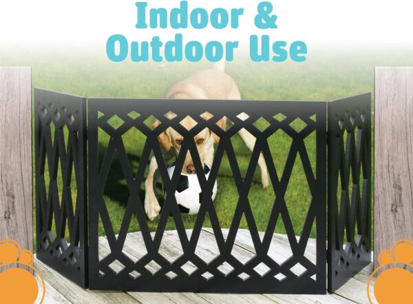 Diamond Design Wood Pet Gate - Image 4